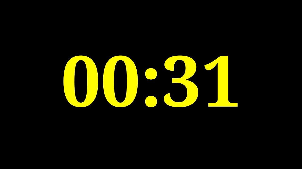 31 Seconds Countdown Timer - YouTube