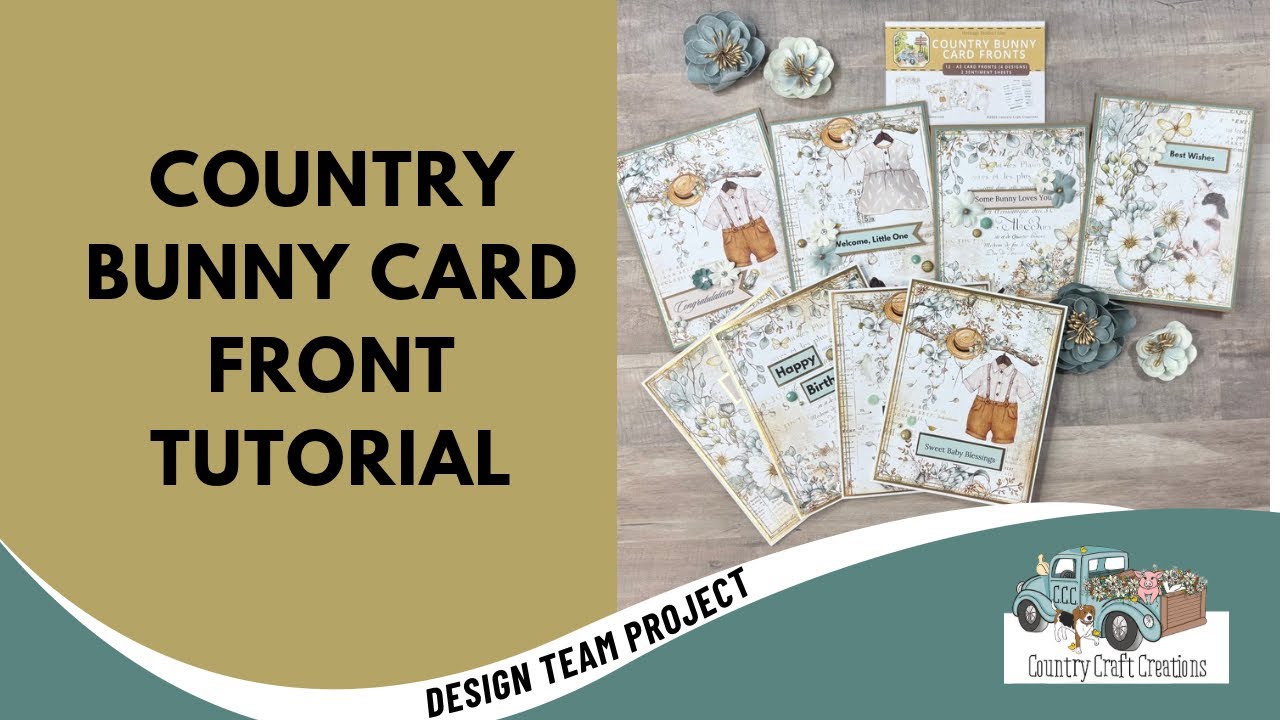 Country Rabbit Craft EASY ACARD MAKING | Country Bunny Card Front Tutorial | Country Craft ...