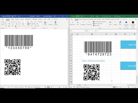 Cách tạo QR code hoặc Barcode ở trong Word, Excel 2013, 2016