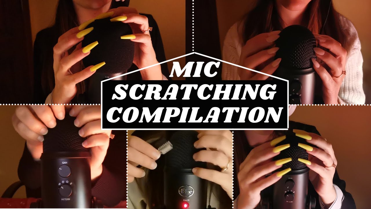 ASMR - FAST AND AGGRESSIVE MIC SCRATCHING COMPILATION (with and without ...
