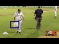 Canberra cavalrys manager keith ward gets ejected and takes the first base bag with him  abl