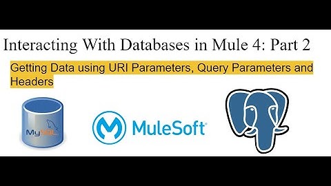 Interacting With Databases in Mule 4: Part 2- Getting Data using URI parameters and Query parameters