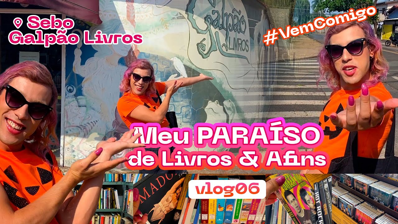 Meu PARAÍSO de Livros e afins 📚 Sebo Galpão Livros 📖 Vlog 06 - YouTube