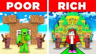 Mikey POOR Kingdom vs JJ RICH Kingdom Build Battle in Minecraft (Maizen)