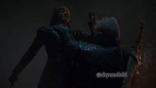 Arya stark kills the night king -