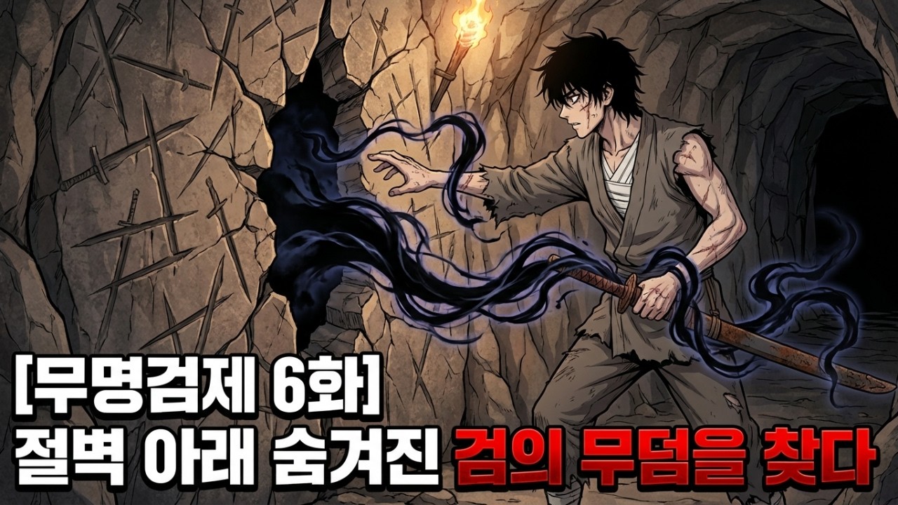 절벽 아래 숨겨진 검의 무덤, 전설의 먹빛 검기가 깨어났다!