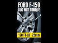 Ford F-150 Lug Nut Torque &amp; Socket Size #shorts