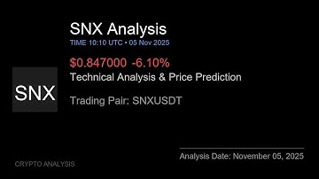 SNX (SNXUSDT) Technical Analysis - Price Prediction & Buy or Sell November 05, 2025