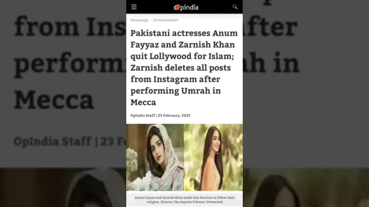 PAKISTANI ACTRESSES ANUM FAYYAZ & ZARNISH KHAN QUIT LOLLYWOO FOR ISLAM | DELETED FB & INSTA POSTS.