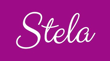 Learn how to Write the Name Stela Signature Style in Cursive Writing