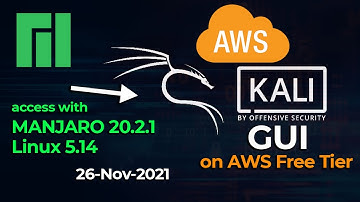 Kali Linux on AWS with GUI | Free Tier | access from Manjaro | 26-Nov-2021