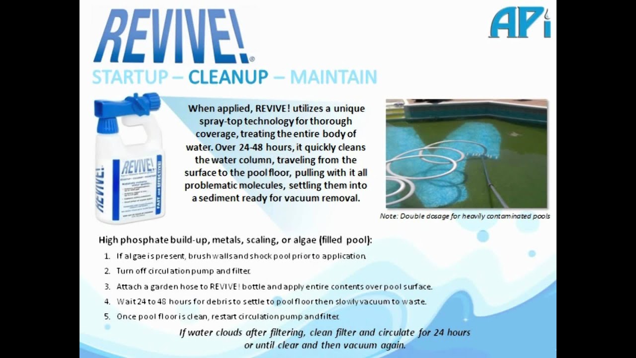 Revive The New Revolution In Pool Water Care Clears Any Pool Every Time Youtube