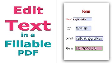 How to Edit Text in a Fillable PDF Form using Foxit PhantomPDF