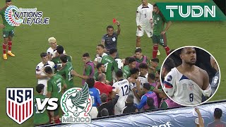Montes causes a brawl and sends off! | United States 2-0 Mexico | CONCACAF Nations League - Semif...