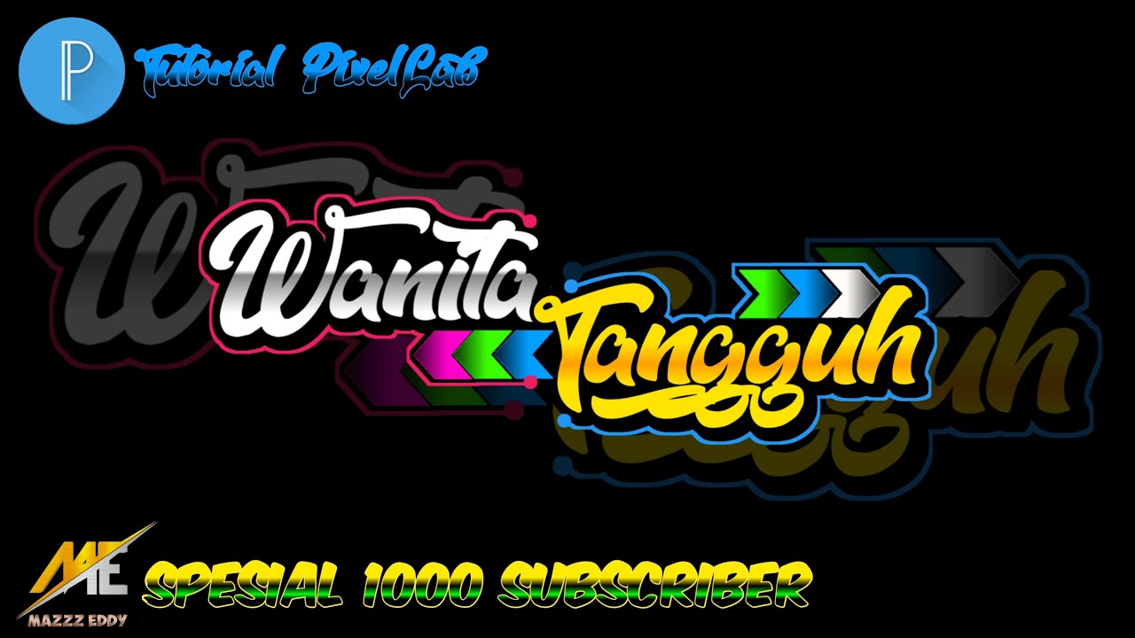 Cara membuat tulisan  keren di PixelLab Tutorial android 