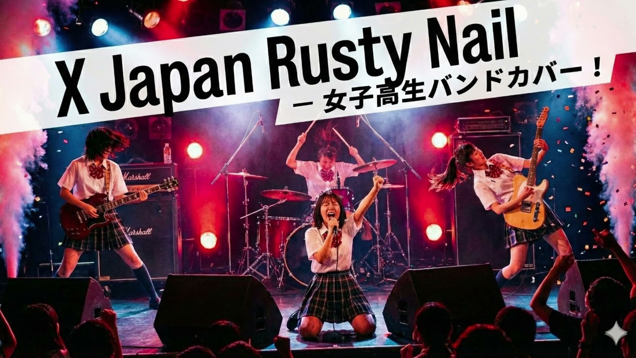 X JAPAN Rusty Nail｜Japanese Girls AI Rock Band｜邦楽カバー - YouTube