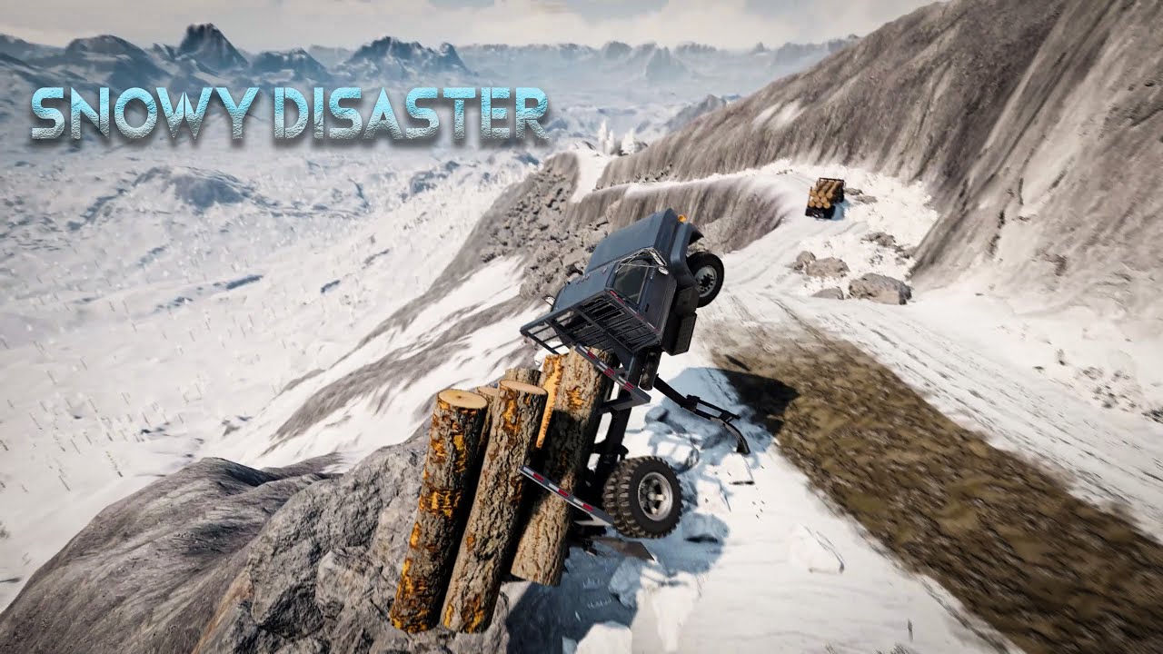 The Snowy Ditch Disaster | Log Truck Carnage