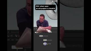 😂when openan old project in Houdini #3dmodeling #houdinifx #houdinitutorial #ue5