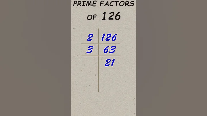 Prime factor of 126 / Prime factorisation / #publicmaths #shorts #primefactor