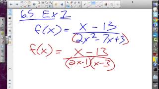 AP Calculus 6.5 Partial Fractions Example 1