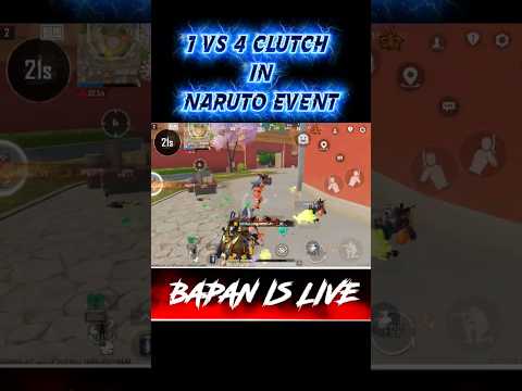 1 VS 4 CLUTCH in Naruto Event | #bapanislive #1vs4clutch #naruto #narutoevent #bgmi #pubgmobile