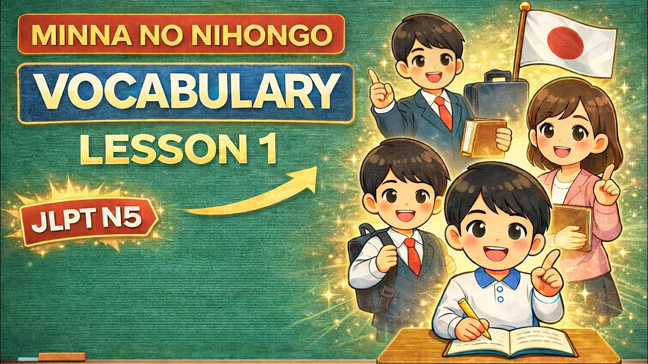 Learn Japanese Vocabulary | Minna no Nihongo Lesson 1 | JLPT N5 | #jlptn5 #jlpt #shorts
