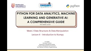WEEK 2 - LECTURE 4 - INTRODUCTION TO NUMPY