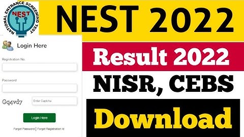 NEST 2022 Result | NEST Result 2022 | NEST Exam Result 2022 | NEST NISER / CEBS Result 2022
