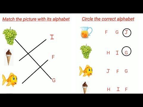 Circle the Correct Alphabet | Match the picture with its Alphabet | English | Nursery Learning
