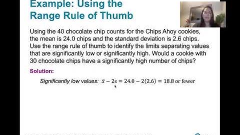 3.2.3 Measures of Variation - Use the Range Rule of Thumb to interpret measures of variation.