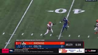 Gardner Minshew Throws Interception to Denzel Ward | Browns vs Colts