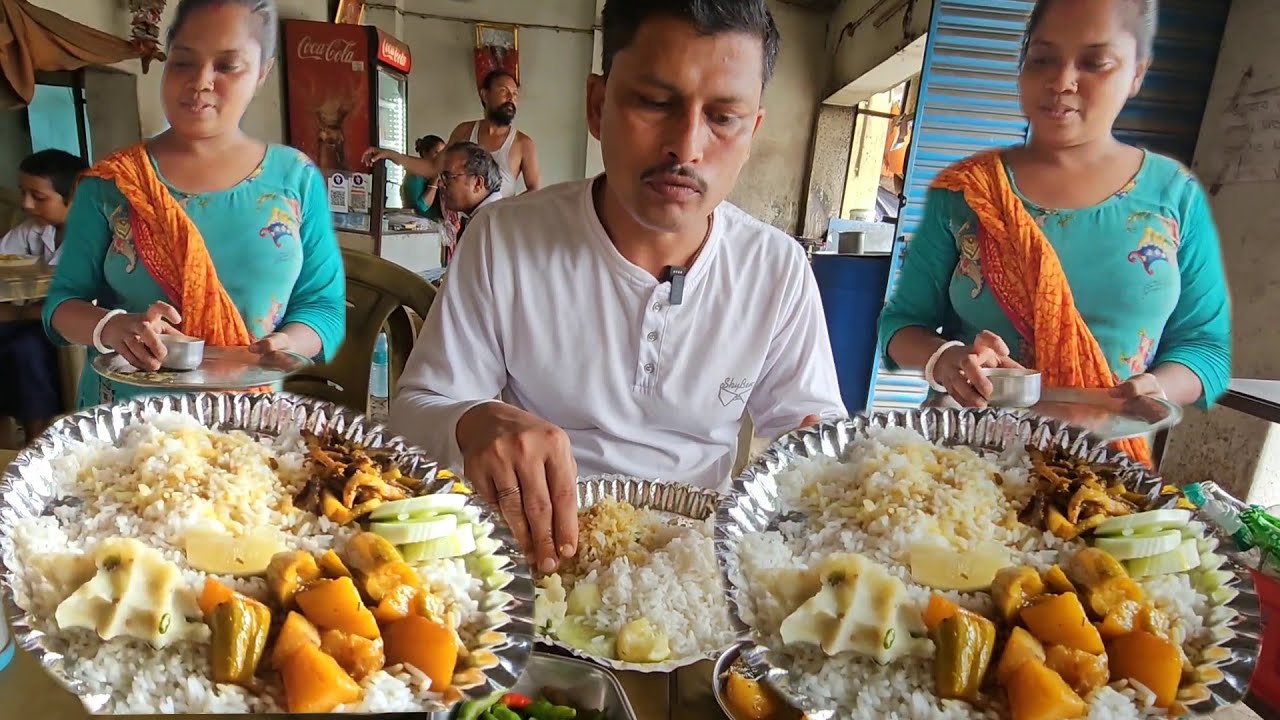 মা তারা ধাবা হোটেল এ ভাত খাওয়া দেখে দিদিরা অবাক | প্রায় বার চারেক Rice সাথে কাতলা মাছ |Naihati Dhaba