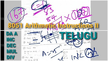 8051 ARITHMETIC INSTRUCTIONS IN TELUGU PART II@siliconlife3534