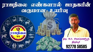 ராஜநிலையின் 12 வது கருத்தரங்கம் |ராஜ நிலை எண்களும்  ஜாதகரின் வருமான உயர்வும் .