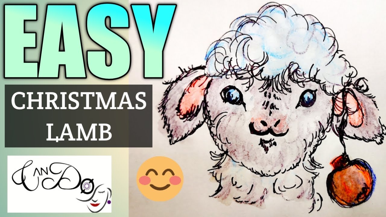 How To Draw A Christmas Lamb Step By Step For Beginners | easy Lamb ...