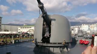 2016年 12月11日 海上自衛隊阪神基地隊ウインターフェスタ 護衛艦あぶくま 76mm速射砲操砲展示