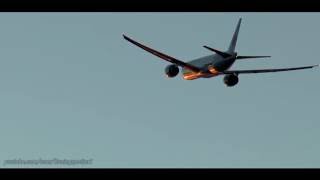 Air Canada Boeing 777-200 Den Sunset Takeoff From Ottawa