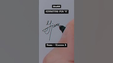 Signature for G | Gianna R | SBtellME Calligraphy and Handwriting #shorts