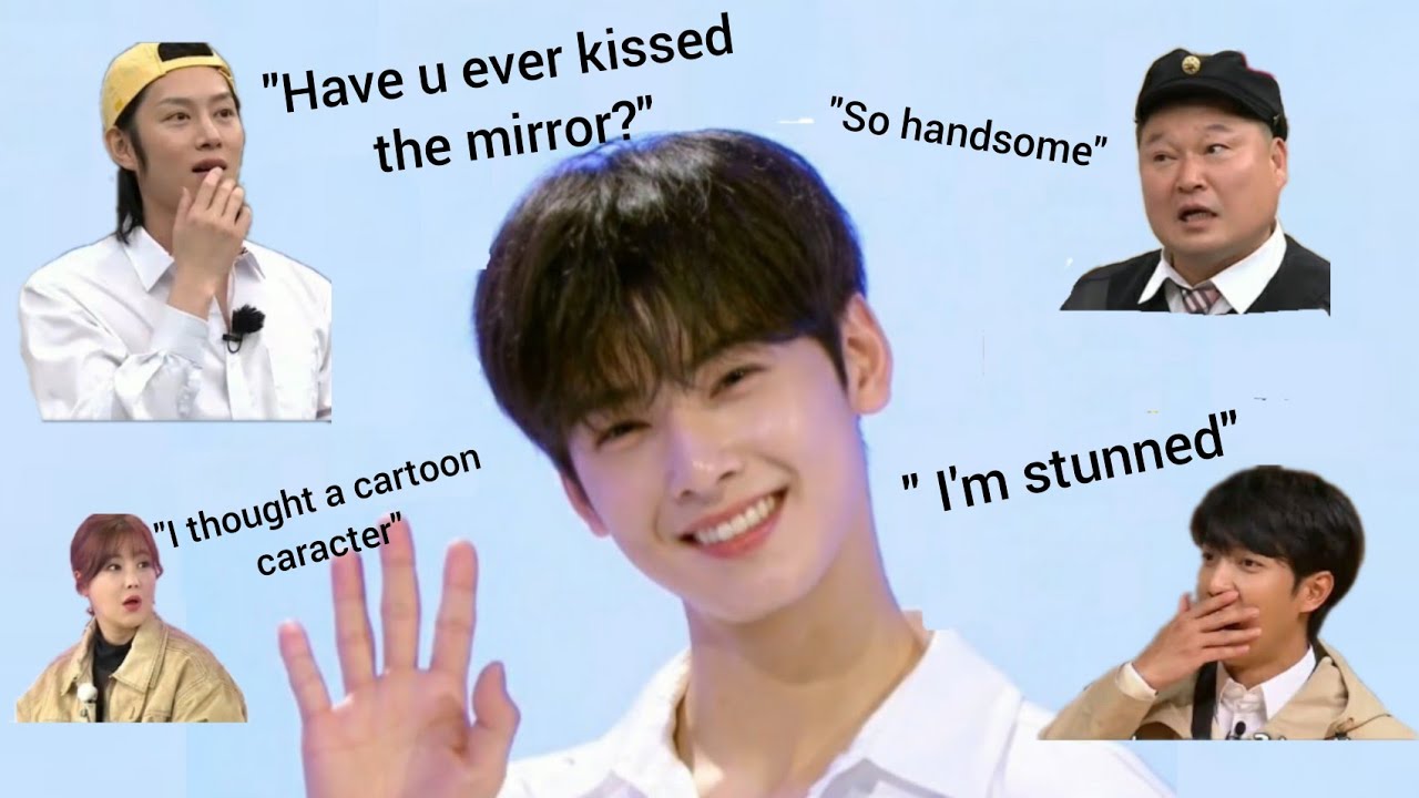 Everyone getting shocked by Eunwoo's handsome & unreal visuals