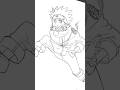 ナルトの1巻模写してみた!-線画 #mangaart #naruto #shorts