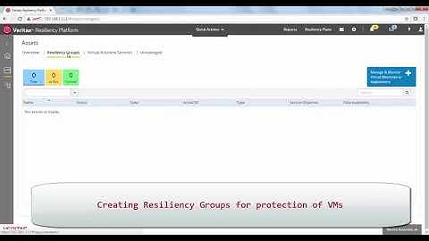 Veritas Resiliency Platform Demo