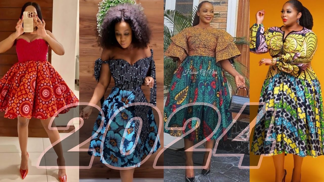 Ankara Knee Length Dress | African Print Short Dress | Wax and Denim Short  Dress - Nallemstore