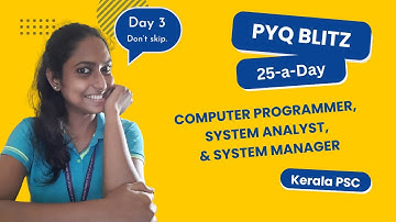 Day 3 of PYQ Blitz: 25-a-Day | Kerala PSC Computer Programmer Exam #click  #studywithclick #kpsc