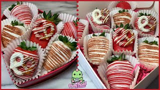 Valentines Day Chocolate Covered Strawberries How To Dip & Decorate