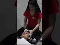 Her magic touch! Moments of healing head massage