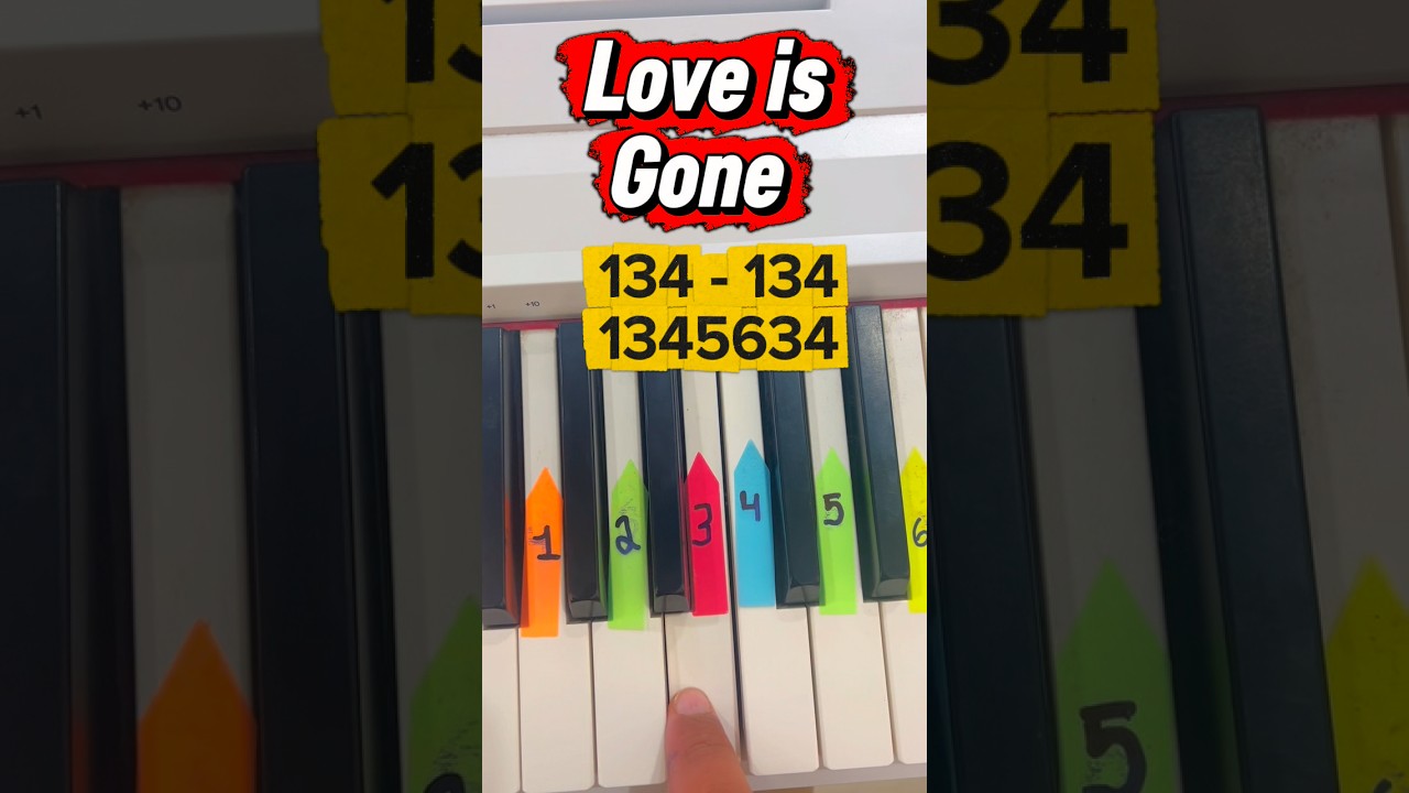LOVE IS GONE 🎹 Easiest Piano Tutorial 🔥