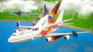 PASSENGER AIRCRAFT vs PLANES - Airplane Crash in BRICK RIGS
