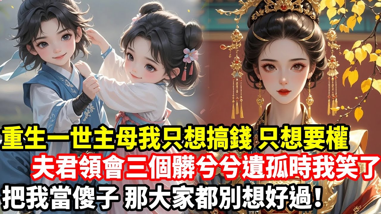 重生一世主母我只想搞錢只想要權，夫君領會三個髒兮兮遺孤時我笑了，把我當傻子，那大家都別想好過！