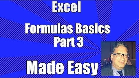 Excel formulas basics tutorial - Part 3 - How to build basic formulas in Excel 2016, 2013, 2010,2007