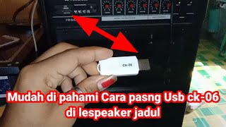 Cara pasang Usb bluetooth ck 06 di lespeaker jadul